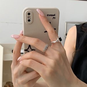Anillo Abierto de Metal Irregular con Circonita, Diseño Femenino, Nicho Retro, Anillo Simple - Product Image 5