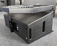 Powavesound Line Array Système de haut-parleurs Dual 12 "Active Line Array Haut-parleur Type alimenté Système audio extérieur bidirectionnel