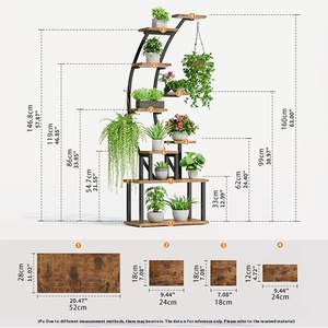 <span class=keywords><strong>Support</strong></span> à fleurs en fer moderne, écologique, léger, <span class=keywords><strong>sur</strong></span> <span class=keywords><strong>pied</strong></span>, pour salon, balcon, jardin, avec pots <span class=keywords><strong>de</strong></span> fleurs - Product Image 6