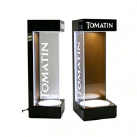 Présentoir lumineux LED pour bouteilles, support en acrylique illuminé pour bouteilles de vin et de spiritueux, idéal pour les bars et la vente au détail