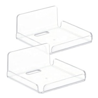 Mini acrylique transparent à montage mural pour support de stockage de figurines Pop présentoir flottant pour affichage de plantes