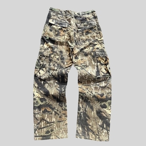 <span class=keywords><strong>Pantaloni</strong></span> <span class=keywords><strong>Cargo</strong></span> Mimetici Vintage Personalizzati da Uomo Pesanti a Gamba Larga Oversize Baggy con Stampa DTG di Albero e Chiusura con Elastico in Vita - Product Image 2