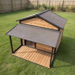 SDD026 Shunda Rumah Hewan Peliharaan Kayu Modern Mewah Bermotif Cetak untuk Anjing & Kucing - Ramah Lingkungan untuk Luar Ruangan, Cocok untuk Hewan Kecil Semua Musim - Product Image 4