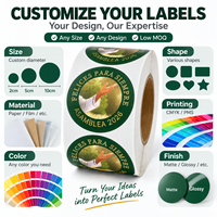 Étiquettes rondes personnalisées en rouleau, couleur intégrale, autocollantes, pour l'emballage de produits de détail avec impression de logo découpé avec précision