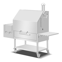 Grand barbecue argentin multifonctionnel compact pour le camping, le restaurant, barbecue au charbon de bois