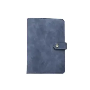 Custom A5 A6 Leather notebook loose-leaf holder can be filled with 12 loose-leaf zipper bags note change storage book