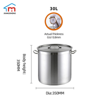 Xiangsheng Marmite en acier inoxydable 16cm 24cm tailles Double poignée pour cuisinière à Induction 50L ustensiles de cuisine pour soupe