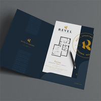 Porte-documents en carton A4 imperméable avec logo personnalisé OEM, dossier de présentation de bureau robuste, porte-documents pour réunion