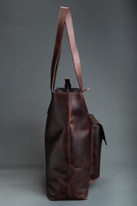 Bolso Tote de Mano Doble de Cuero Genuino para Mujer, Bolso de Hombro Casual para Compras, Bolso Tote Resistente al Agua - Product Image 4