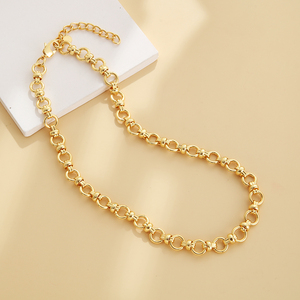 Bộ trang sức vòng tay dây chuyền mạ vàng 18K đồng mới năm <span class=keywords><strong>2025</strong></span>, tự làm charm - Product Image 4