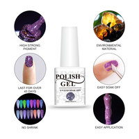 MissGel Gel Paillettes Réfléchissant 15 ml Organisateur Vernis Semi-Permanents Gel Bio UV Vernis à Ongles