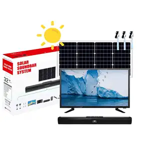 新型太阳能条形家庭照明电视系统太阳能内置20 36 ah电池蓝牙优质65w太阳能电池板