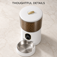 Distributeur automatique de nourriture pour animaux de compagnie, bac à nourriture transparent pour chiens, bol en acier inoxydable, distributeur intelligent de croquettes, utilisation en intérieur, OEM ODM, vente en gros