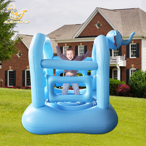 ปราสาทเป่าลมโลว์จ 165x150x150 ซม. ช้างสีฟ้า ของเล่นสนามเด็กเล่นสำหรับใช้ในบ้าน - Product Image 1