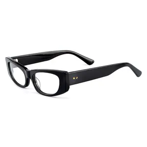 Vintage Acetate Optical Unisex's Ultra-light Myopic Eyewear Nearsighted Glasses Frame Wholesale Rectangle Eyeglass Frames