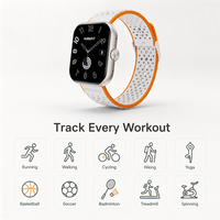 Montre connectée 1,96 pouce AMOLED avec moniteur de fréquence cardiaque et de sommeil, charge sans fil pour hommes et femmes, idéale pour la gym, la course à pied et la randonnée