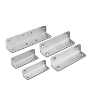 Support d'angle en acier inoxydable, bande longue, connecteur de support d'étagère en fer à angle droit pour portes d'armoires, style durable et luxueux - Product Image 2