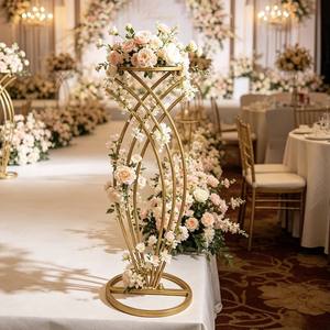 Soporte de Flores Geométrico de Hierro Desmontable de 80 cm de Altura para Fiestas o Bodas, Empaquetado en Cartón, Centro de Mesa, Decoración - Product Image 3