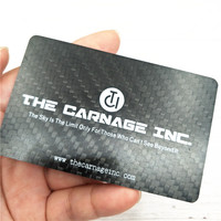 Tarjetas de visita digitales NFC de fibra de carbono negra de lujo a precio de fábrica