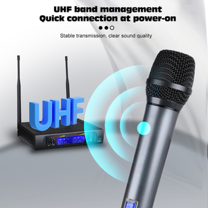 Sistema <span class=keywords><strong>de</strong></span> Micrófono Inalámbrico UHF Profesional <span class=keywords><strong>de</strong></span> Doble Micrófono <span class=keywords><strong>de</strong></span> Mano, Alcance <span class=keywords><strong>de</strong></span> 80m, Micrófono Plug and Play para Fiestas en Casa, Karaoke, Discursos, Venta al por Mayor - Product Image 5