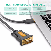 Adaptador de Puerto USB2.0 a RS232 FTDI COM con 1M 1,5 m 2M PVC Jacket Cable coaxial de par trenzado para PC PDA GPS
