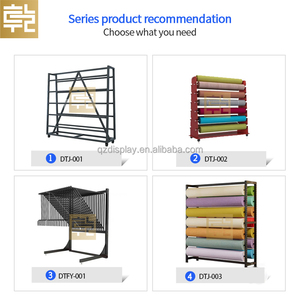 Nhà Sản Xuất Tùy Chỉnh Hai Mặt Vải Cuộn Chủ Hiển Thị Giá Bán Lẻ Thảm Kệ Khăn Trải Bàn Da Đứng Với Bánh Xe - Product Image 6