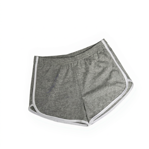 Short personnalisé en molleton bouclette uni avec patch, taille haute, grande taille, 100% coton, style streetwear vintage délavé à l'acide, pour femme, taille élastique - Product Image 1
