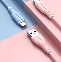 Accessoires pour téléphones portables, câble souple liquide portable 120W 6A pour iPhone Type-C, charge rapide, lumière LED pour imprimante, ordinateur, données