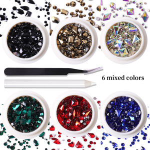 Pierres et paillettes 3D pour ongles français, breloques en plastique pour ongles, accessoires de décoration pour nail art DIY - Product Image 5