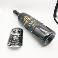 Étiquettes de bouteille de vin en métal de qualité supérieure, estampage à chaud en feuille d'or, étiquette de vin en étain/autocollant, étiquette adhésive en métal pour bouteille