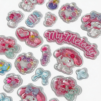 Autocollants 3D en relief amovibles, réutilisables, imperméables et écologiques pour agenda et journal, motif animaux mignons et kawaii roses, décoratifs