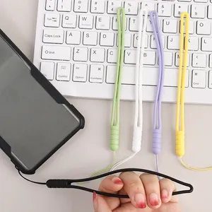 Sangle de téléphone en silicone Portable main poignet lanière chaîne pour iPhone Xiaomi <span class=keywords><strong>Samsung</strong></span> universel téléphone Anti-perte cordes - Product Image 2