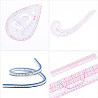 Kit de Mesure de Couture DIY : Règle Courbe en Plastique, Roue de Mesure Transparente, Règle de Dessin, Ensemble de Règles de Mesure, Règle Couteau DIY, Outils de Couture