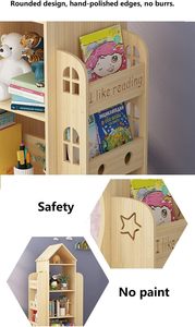 Scaffale per libri rotante di 360 gradi in piedi scaffale per libri per bambini scaffale per libri in <span class=keywords><strong>legno</strong></span> Organizer Stand - Product Image 2