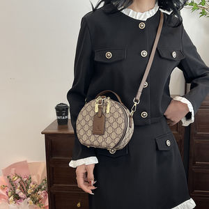 Bolso Casual con Estampado Geométrico, Bolso de Hombro de Estilo Moderno, Bolso Redondo de Material PU 351 - Product Image 5