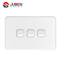 Interrupteur 3 voies 2 directions certifié SAA, durable, en matériau PC, 250V, pour les murs néo-zélandais, JUBEN JW203, pour une utilisation à long terme