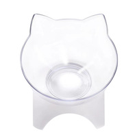 Excellentes fournitures pour animaux de compagnie bol de nourriture pour chat à double bol en plastique protège-cou bol pour chat multi-usage
