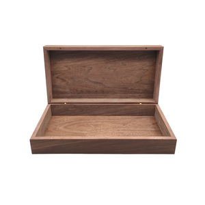 Caja de Té Magnética con Tapa Abatible de Madera de Nogal Hecha a Medida, Rectangular, Artesanal, para Regalo - Product Image 4
