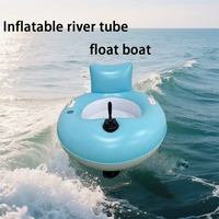 Bateau flottant gonflable motorisé électrique avec dossier et hélice pour adultes, pour piscine, rivière, fête aquatique