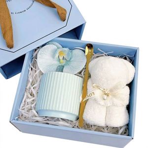Wholesale Wedding Favor <b>Gift</b> Set Ceramic Mug Spoon Towel Bear Luxury Box for Bridesmaid Guest Souvenir Custom Thank You <b>Gift</b> Set - Product Image 1