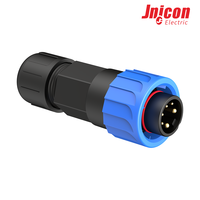 Connecteur étanche à double tête M16 à 3 broches, courant nominal 10A, broches en alliage de cuivre, prise de câble d'alimentation industrielle IP67