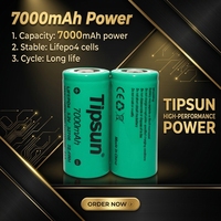 Cellules de batterie LiFePO4 ultra-haute capacité 32700 3.2V 7000mAh, batterie lithium-ion pour éclairage public et onduleurs (UPS) avec MSDS