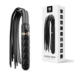 Jouet sexuel vibrant sans fil rechargeable en silicone personnalisé pour jeux BDSM adultes - Menottes Bodange noires et roses incluses - Product Image 1