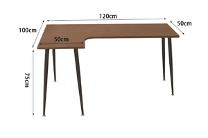 Mesa y Silla de Manicura Modernas en Forma de L, de Madera Sólida, Multifuncionales y Fáciles de Limpiar - Product Image 2