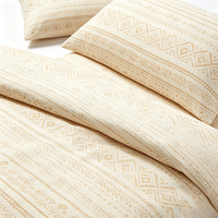 Parure de lit en microfibre de polyester à imprimé aléatoire, drap-housse, housse de couette, taies d'oreiller, vente en gros