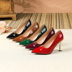 Zapatos de Tacón Alto de Lujo para Mujer, Tallas Grandes, Alta Calidad, Venta al Por Mayor, Zapatos Negros de Tacón Alto para Bodas y Fiestas - Product Image 1