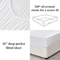 Ensemble de draps de lit 4 pièces brodés avec poches profondes pour hôtels de luxe à prix d'usine avec taies d'oreiller