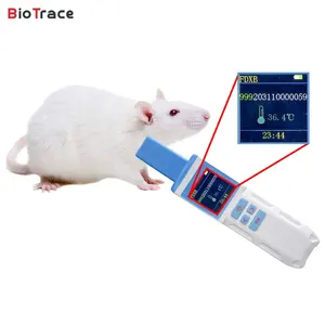 CT003 Lector RFID universal Transpondedor Lectura de temperatura Animal Mascota Ganado Etiqueta de vidrio Escáner de microchip