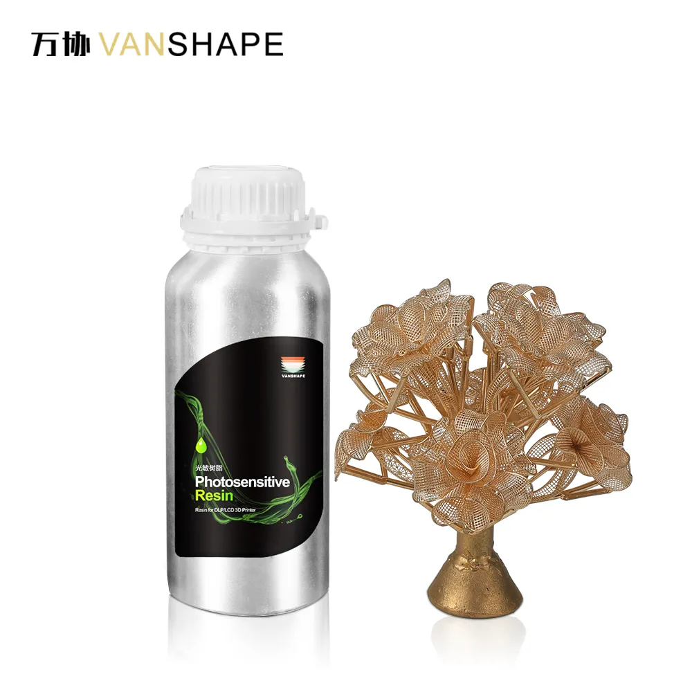 Vanshape الصب الراتنج تستخدم للمجوهرات الصب تماما حرق 3d طابعة المجوهرات