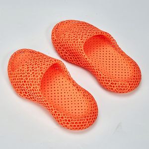 Pantoufles d'intérieur en faux daim couleur unie avec boucle, à bout ouvert, pour hommes, pantoufles d'extérieur, technologie d'impression 3D - Product Image 5